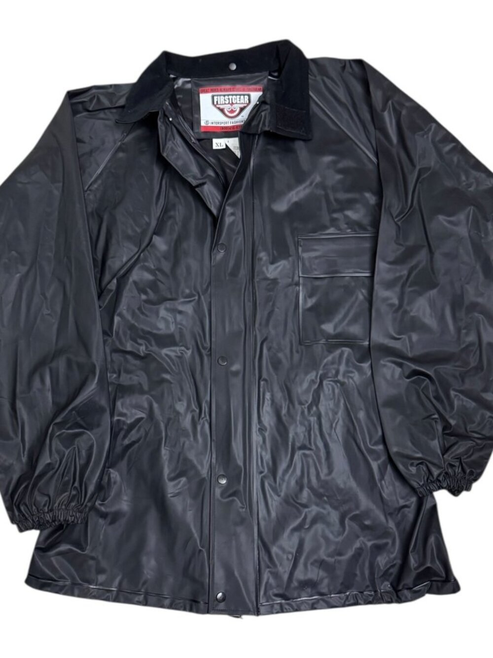 FIRST GEAR Motorcycle Biker Rain Waterproof Black Bomber Jacket Mens XL